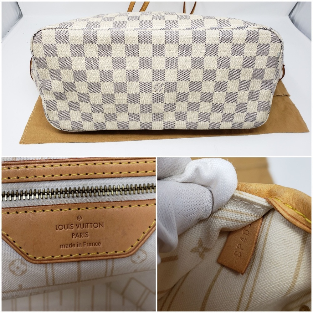 100% Auth Louis Vuitton Neverfull MM Damier Azur - Picture 8 of 8